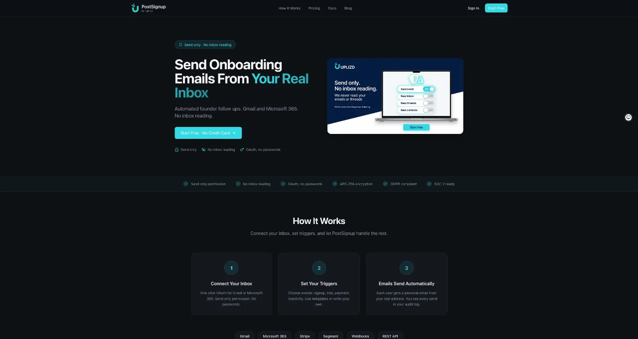 PostSignUp screenshot 1