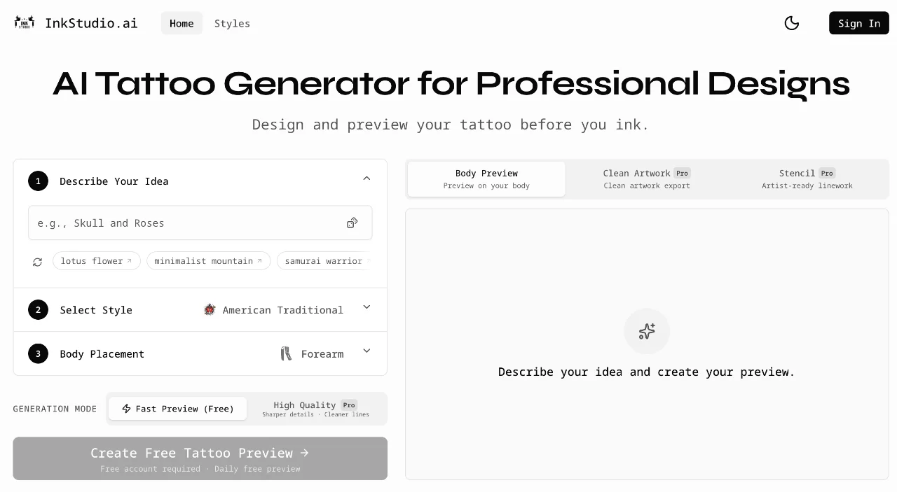 InkStudio.ai screenshot 1