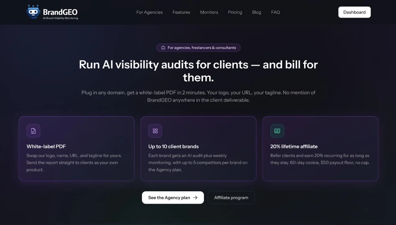 BrandGEO.co - AI Brand Visibility Monitoring screenshot 1