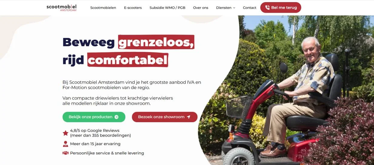 Scootmobiel Amsterdam screenshot 1