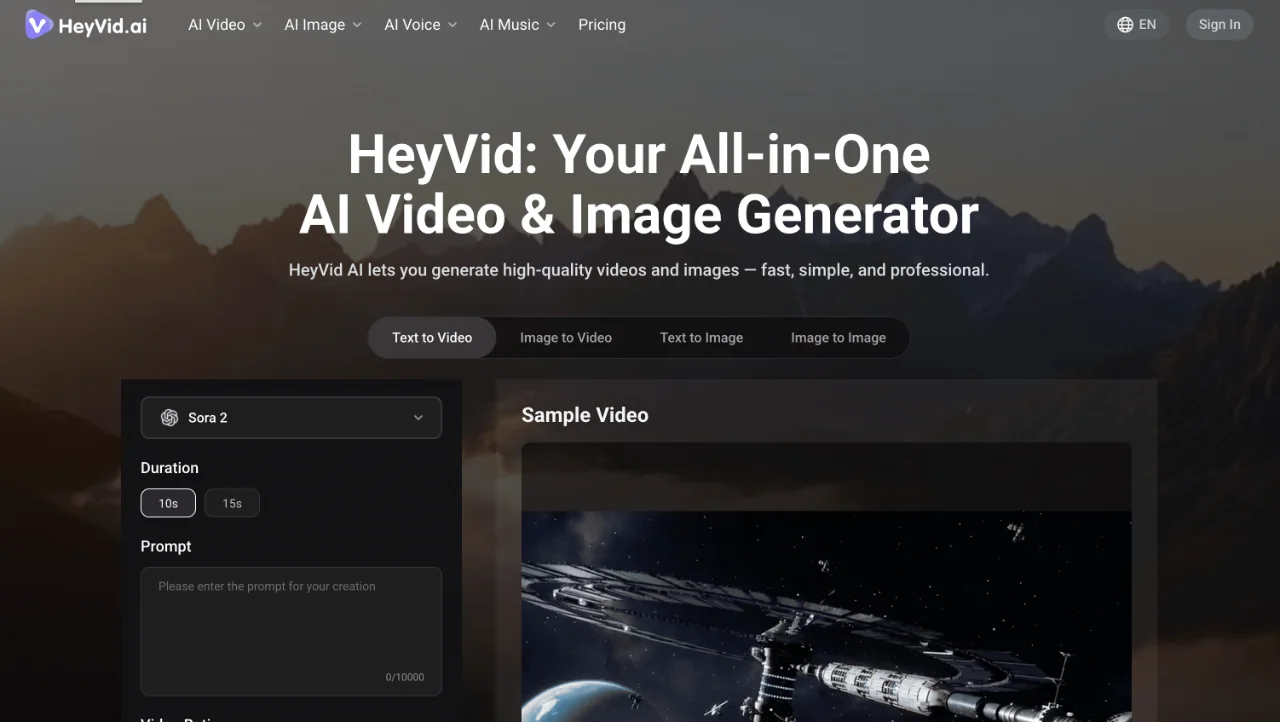HeyVid AI screenshot 1