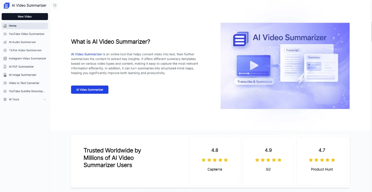 AI Video Summarizer screenshot 1
